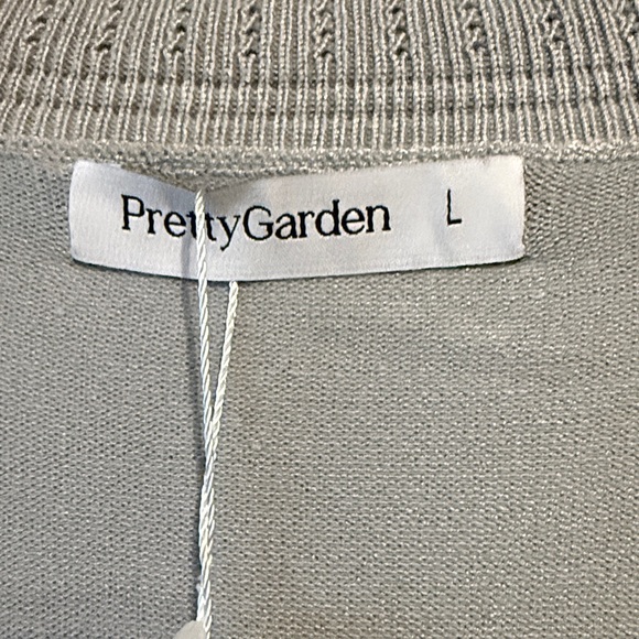 Peruvian Connection Light Gray Scalloped Open Front Cardigan - Picture 2 of 8